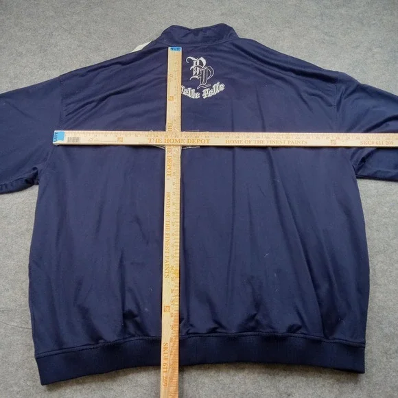 Pelle Pelle Jacket Mens 4XL Navy Blue Full Zip Track Crown Patchwork‎ PP Logo
